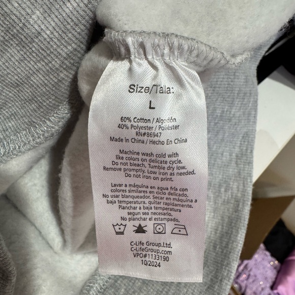 DISNEY Gray and Blue Stitch Crewneck Sweatshirt - Picture 8 of 8